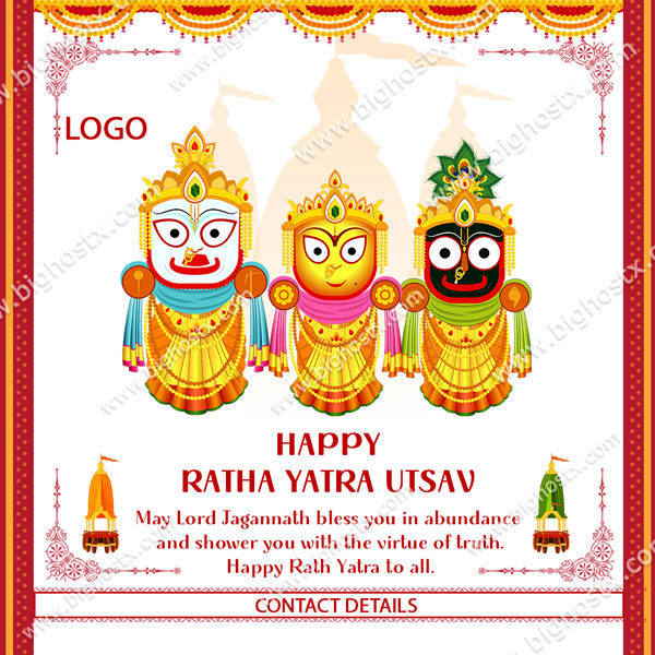 Ratha Yatra Festival | Poster Design | Vector Graphic Stock Images
