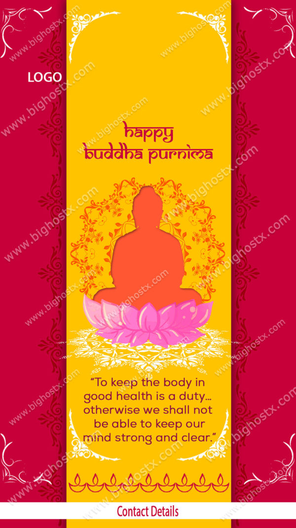 Buddha Purnima, Buddha Jayanti (Birthday) Poster Design - Image 6