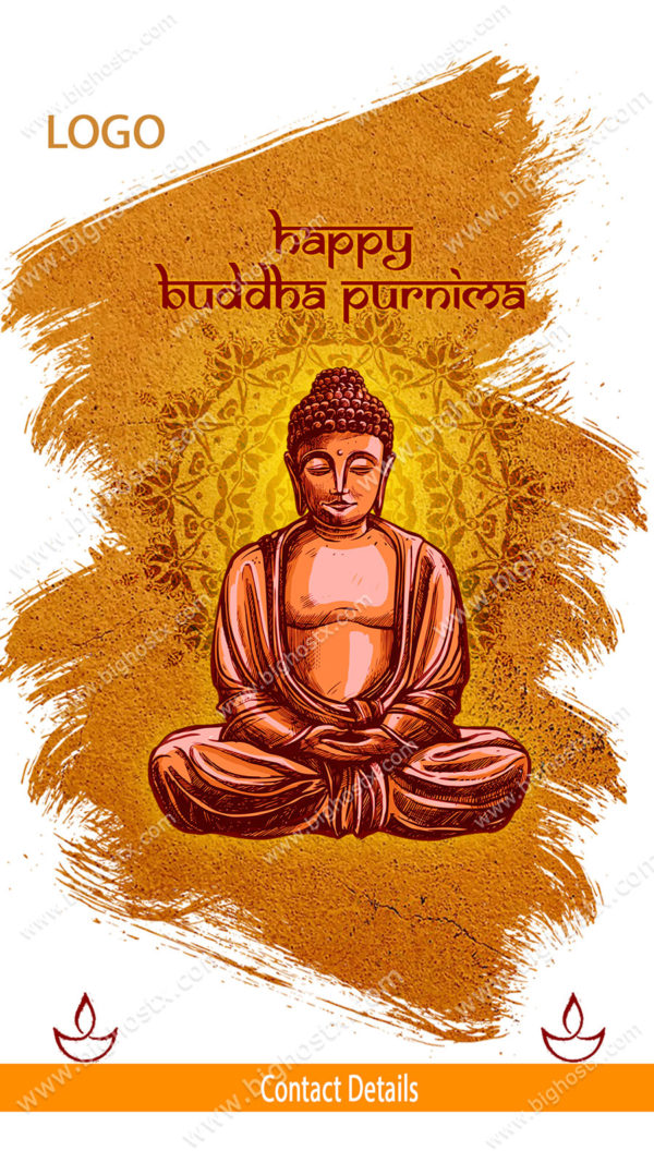 Buddha Purnima, Buddha Jayanti (Birthday) Poster Design - Image 3